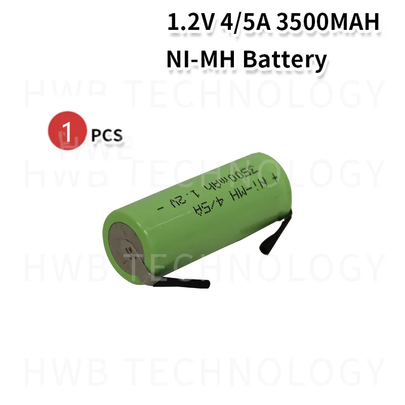 KX Оригинальный Новый 1 2 V 4/5A 3500mAh Ni Mh 4/5 A перезаряжаемая батарея с контактами