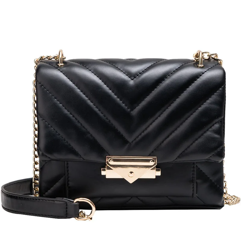 

Fashion Lingge Small Women Messenger Crossbody Bags Designer Ladies Handbags Shoulder Square Buckle purse Female clutch 2019
