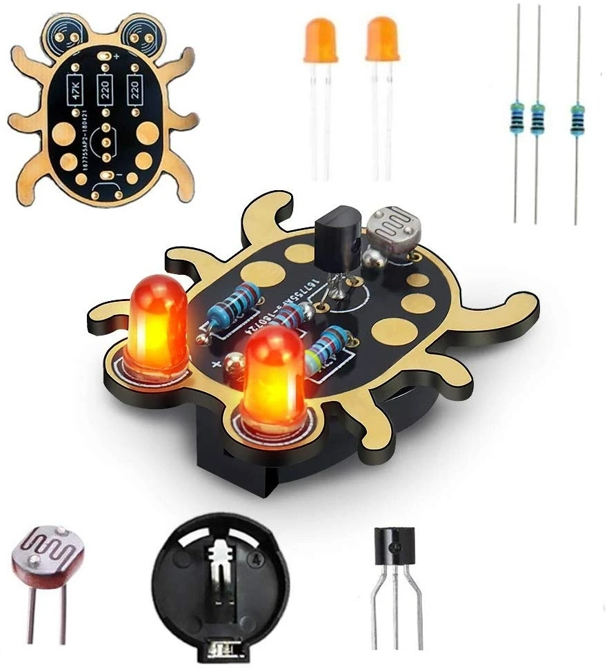 

Beginner Learn to Solder Fun Kit: Weevil Eye