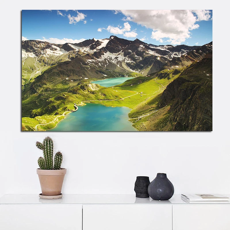 Stampe Di Paesaggi Naturali Poster Lago Montagna Dipinti Su Tela Foresta Stampa Artistica Immagini Da Parete Scandinave Soggiorno Deocr