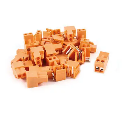 

20 Pcs 2Pin 3.96mm Pitch PCB Mount Screw Terminal Block 300V 10A AWG14-26 Orange