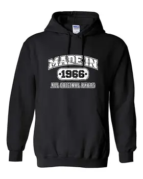 

52nd Birthday Hoodie Made in 1966 Sweatshirt Mens Funny Hoodie XL Black Men Women Hoodie Sweatshirt