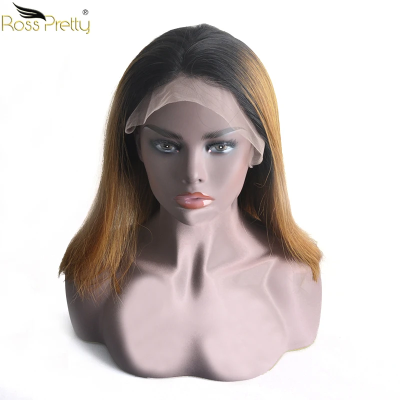 

Straight Bob Wig Lace Front Wigs Brazilian Remy Human Hair Natural color 1b 30 lace frontal wig Ross Pretty Density 150%