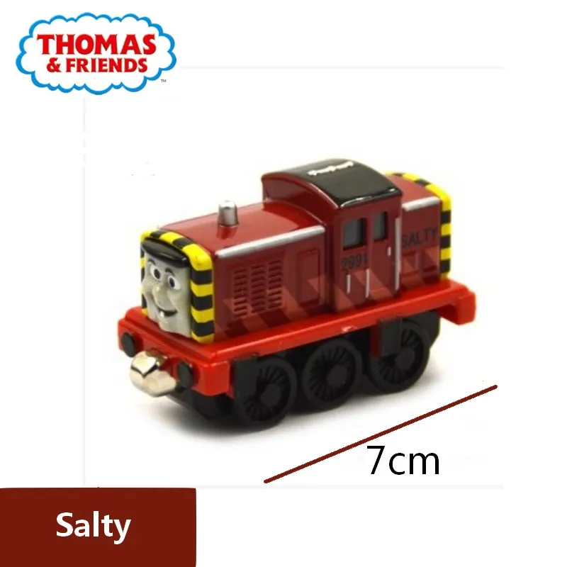 Подлинный Томас и его друзья Трек мастер поезд ролевая модель металлический пластик магнитная железная дорога автомобиль мальчик игрушка Рождественский подарок - Цвет: salty