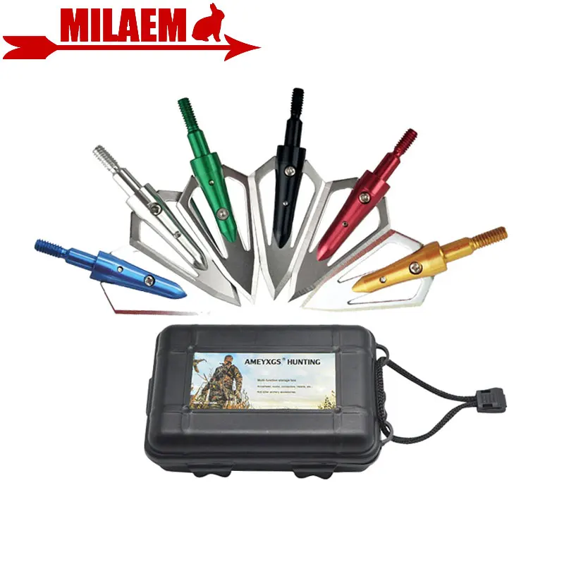 

Archery Hunting Arrowheads Arrow Points Broadheads Storage Box Blades Arrow Tips Target Practice for Arrow Shaft Accessories