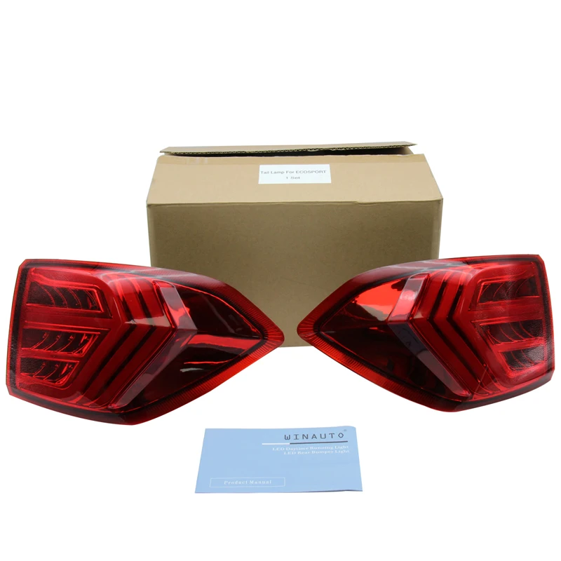 US $229.50 Car LED Taillights For Ford Ecosport 2013 2014 2015 2016 2017 2018 2019 Tail Light Back Brake Light Reflector Rear Fog Lamps