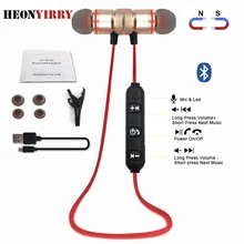 Спортивные Bluetooth наушники, стерео музыкальные беспроводные наушники, наушники для телефона, магнитная гарнитура, наушники с микрофоном kulaklik