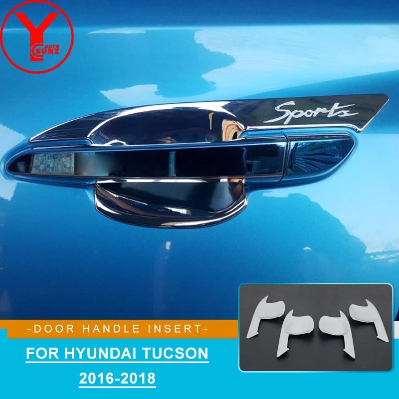 

YCSUNZ ABS Chrome Door Handle Trim Cover Exterior Body Kits Parts Car Styling Accessories For Hyundai Tucson 2016 2017 2018