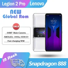 

New original Global Rom Lenovo Legion 2 Pro 5G Gaming Phone 6.92'' 140Hz AMOLED E4 Screen 5500mAh Snapdragon 888 NFC 18GB 512GB