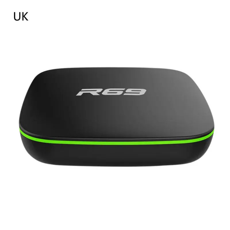 R69 Smart Android 7,1 ТВ приставка 2 Гб 16 Гб Allwinner H3 четырехъядерный WiFi 2,4 ГГц 1G8G телеприставка 1080P HD Поддержка 3D фильмов медиаплеер