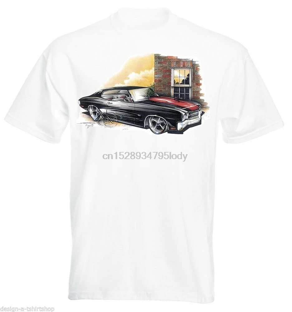 Мужская футболка Velocitee Chevrolet Chevelle Muscle Car V8 Hot Rod POS-196 | одежда