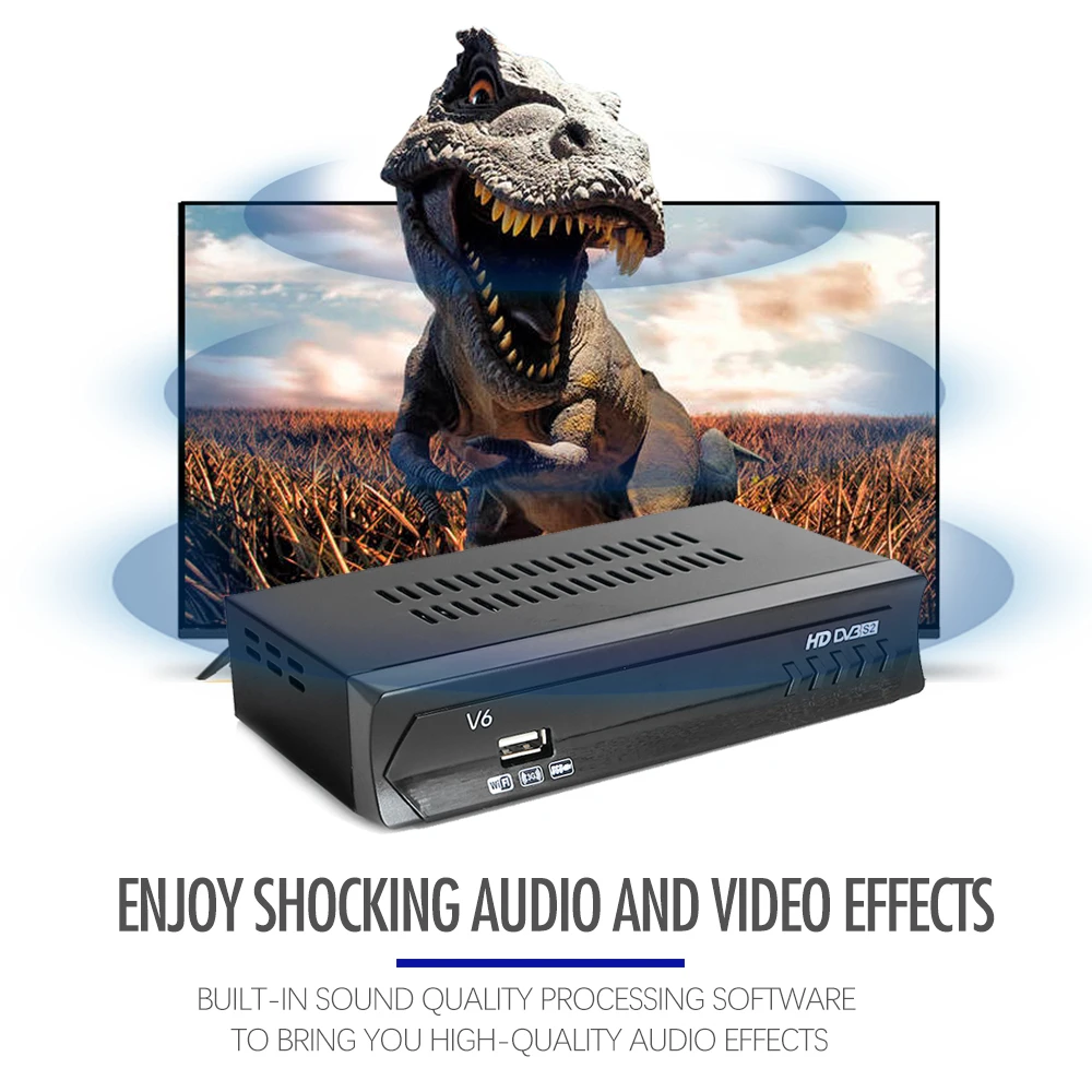 Новейший спутниковый ТВ ресивер DVB S2 V6 Full HD PVR 1080p H.264 Европейский с поддержкой USB Wi