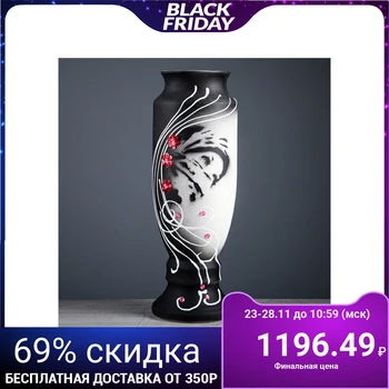 

Floor vase "Venta", lady, black and white, 41 cm