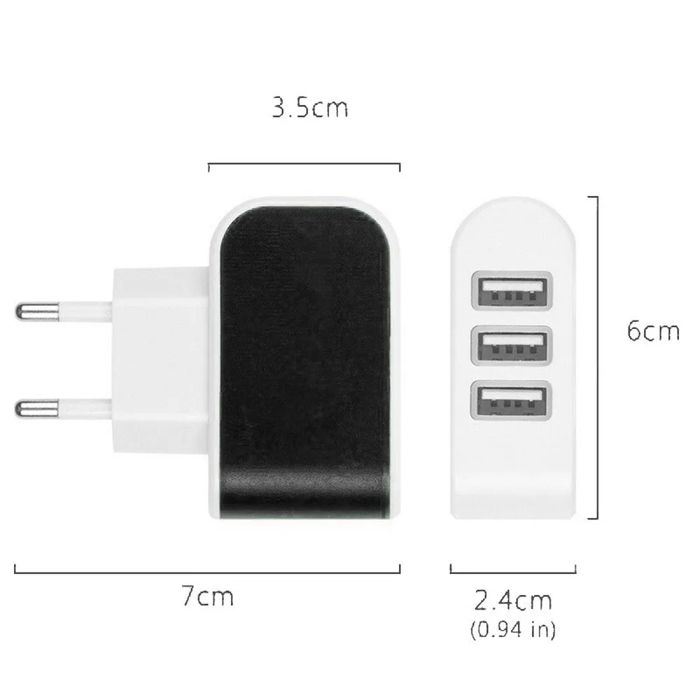 Мобильный телефон адаптер для настенного зарядного устройства 3 USB несколько портов ЕС вилка адаптер питания Зарядка Быстрая зарядка для iPhone Android samsung