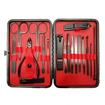 

16/18pcs of set New Manicure Nail Clippers Pedicure Set Portable Travel Hygiene Kit Stainless Steel Nail Cutter Tool Set