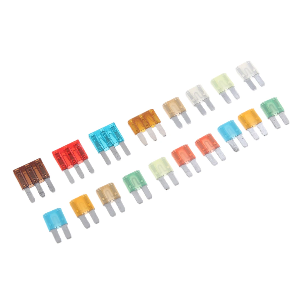 18 x Boat Standard Micro 2 Leg +3 Leg Blade Fuse 5A 7.5A 10A 15A 20A 25A 30A