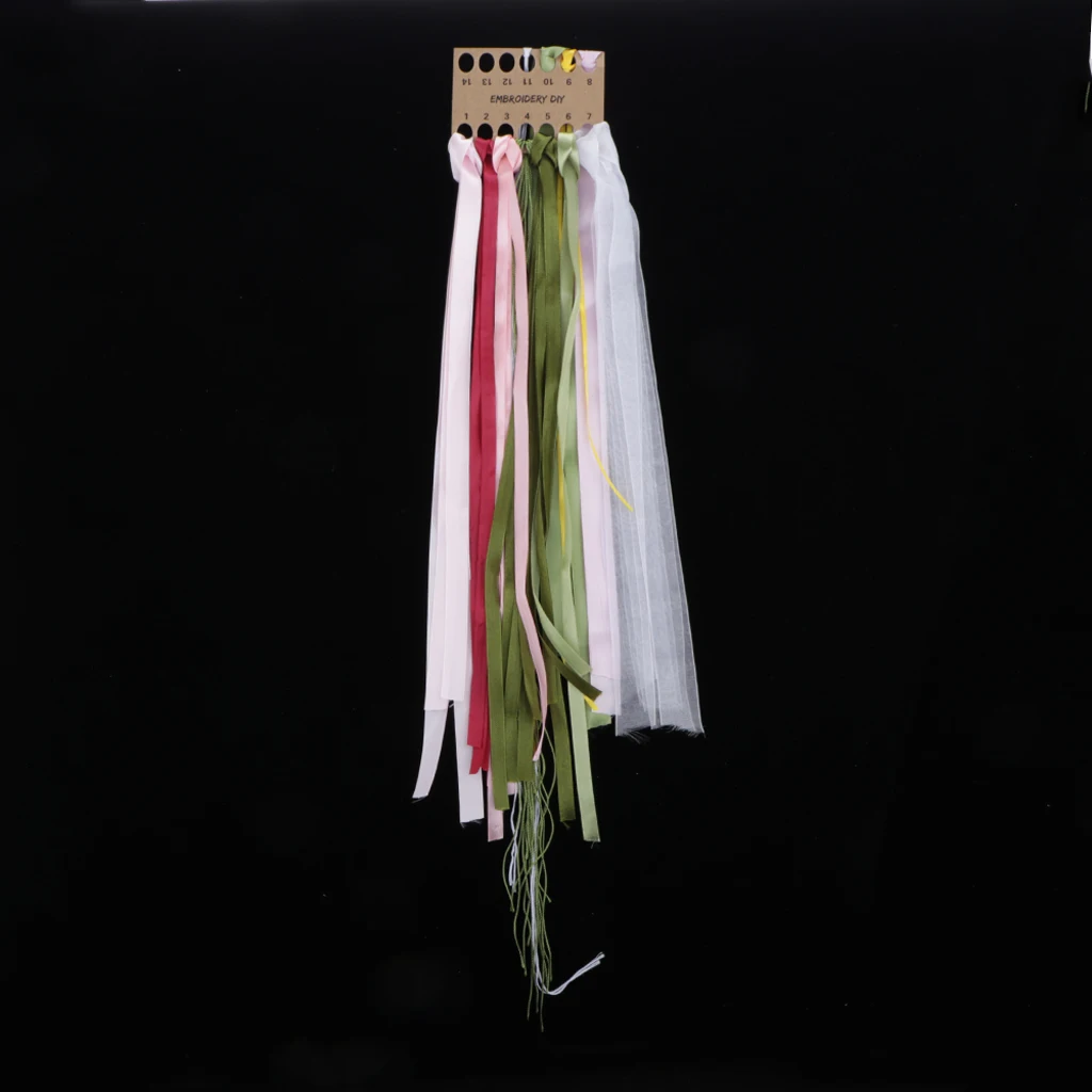 Latch Hook Kits for Kids Beginners, Ribbon Embroidery Starter Kits with Flower Pattern for Pillow Cover, Pillowcase, 45 x 45cm