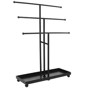 

Hot Metal 3 Tier Tabletop Bracelet & Necklace Jewelry Organizer Display Tree Rack