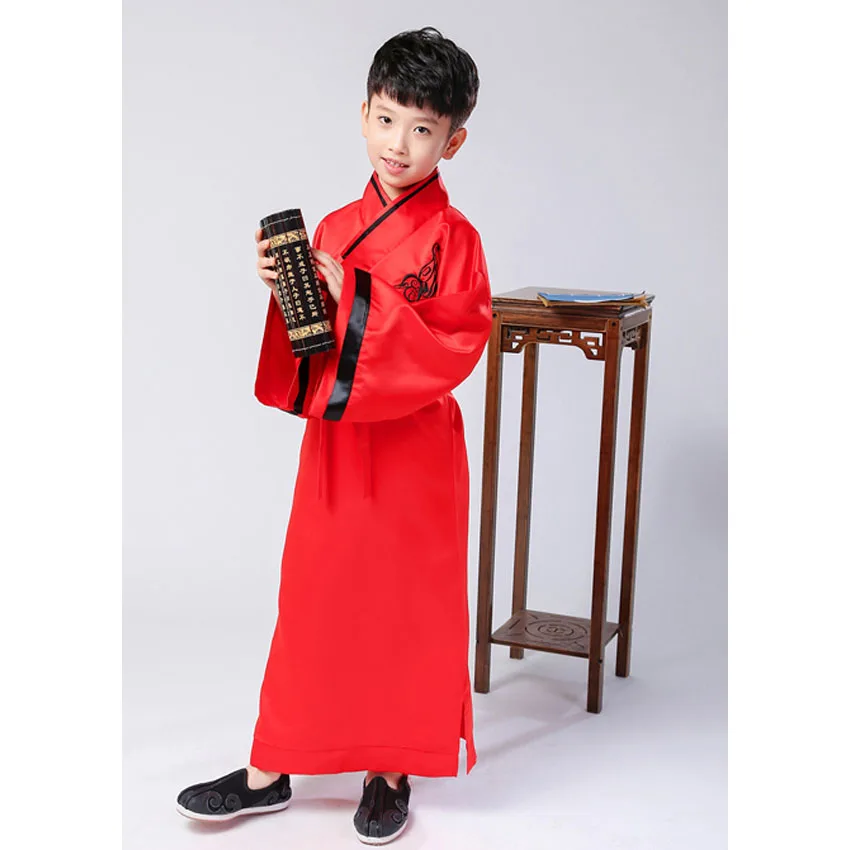 100 170 см китайский новогодний традиционный костюм для девочек платье Confucius