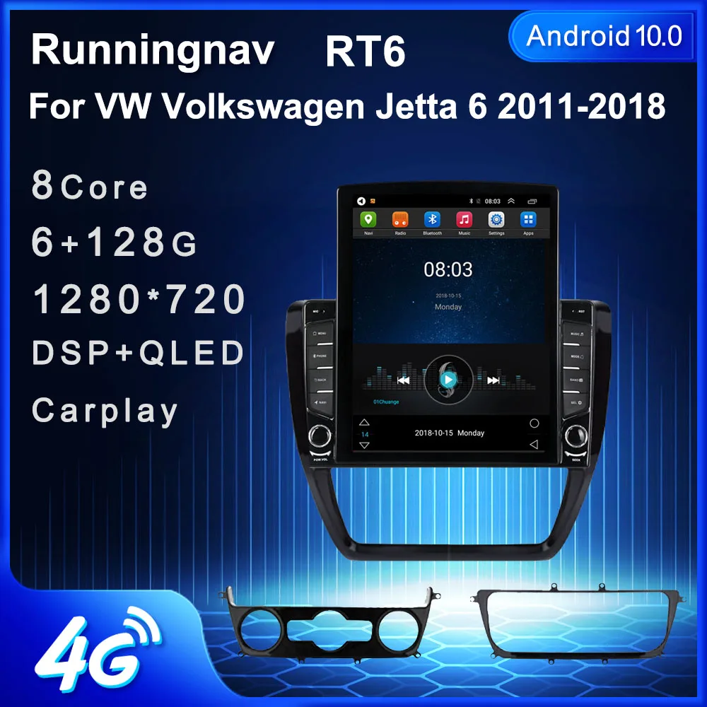 9.7&quot Android 10.1 For VW Volkswagen Jetta 6 2011-2018 Tesla Type Car Radio Multimedia Video Player Navigation GPS RDS | Автомобили и