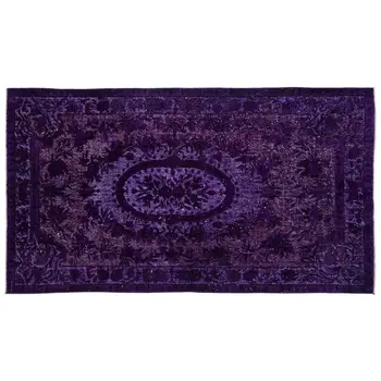 

Handmade Purple Vintage Turkish Carved Area Rug 164x292 Cm-5'5''X9'7''