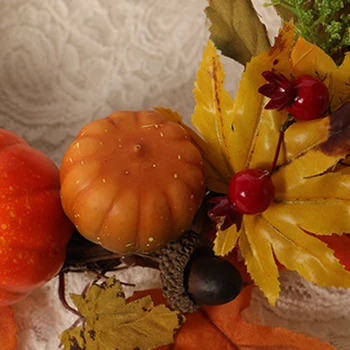 

1 Pcs Autumn Maple Leaf Artificial Christmas Halloween Home Door Decor Garland Wreath Photography Props