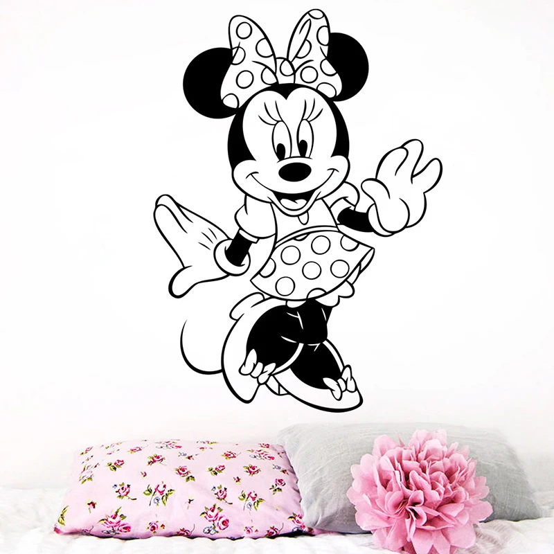 Disney Minnie Mouse Wall Art Decal Cartoon Character Wall Stickers Girls Room Nursery Decor Removable Vinyl Minnie Mouse Sticker Disney Minnie Mouse Wall Art Decal Cartoon Character Wall Stickers Girls Room Nursery Decor Removable Vinyl Minnie Mouse Sticker