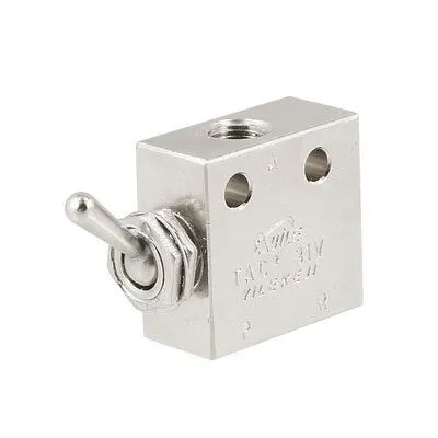 

TAC2-31V 2 Position 3 Way Air Pneumatic Knob Control ON OFF Toggle Valve