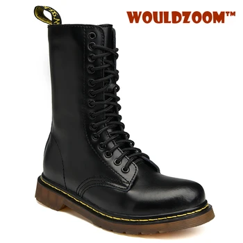 

2020 Winter Doc Women Martins Boots Platform Waterproof Fur Black High Top Genuine Leather Man Mens Dr Motocyle Boots Shoes