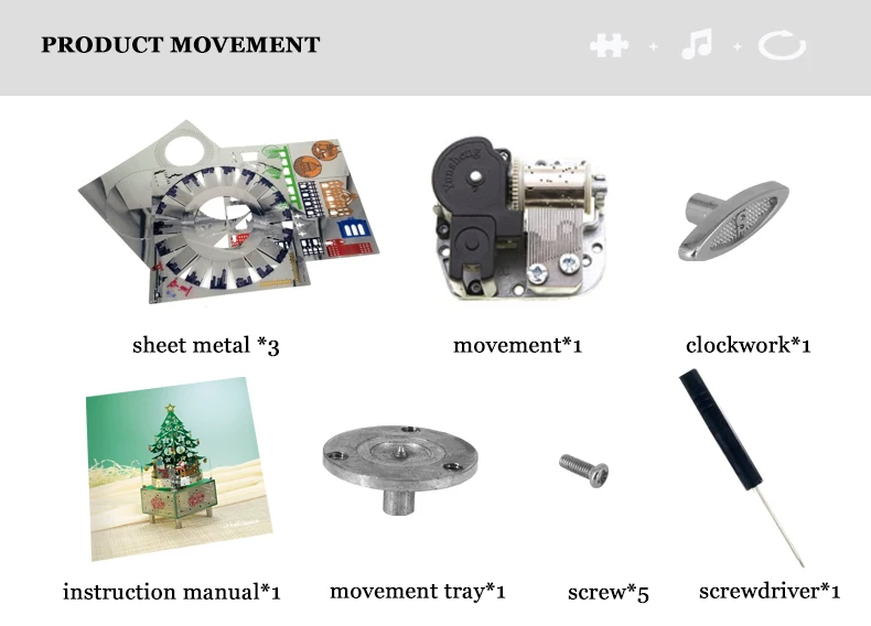 Тема счастливого часа 3D металлическая головоломка Музыкальная шкатулка с колокольчиками музыка Рождественский подарок на год хобби собранная модель