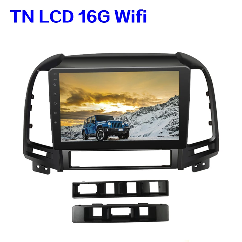 FEELDO " дюймовый Android 8,1 автомобильный мультимедийный плеер gps Navi для HYUNDAI SANTA FE 2005 2006 2007 2008 2009 2010 2011 2012 - Цвет: TN LCD 16G Wifi