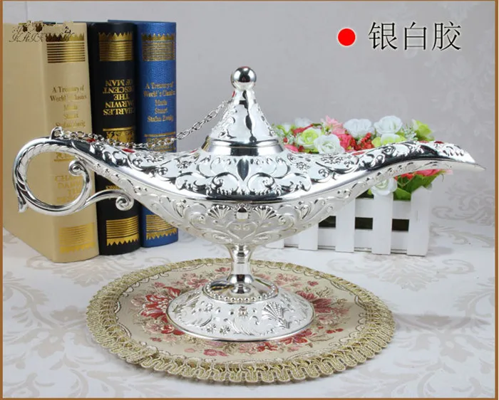 Европейские аксессуары для дома, украшения, сплав, волшебная лампа для гостиной, кабинета, натюрморт, настольные украшения, подарок на день рождения - Цвет: DeepBlue