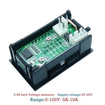 

Digital Voltmeter Ammeter DC100V 10A Panel Amp Volt Voltage Current Meter Tester 090E