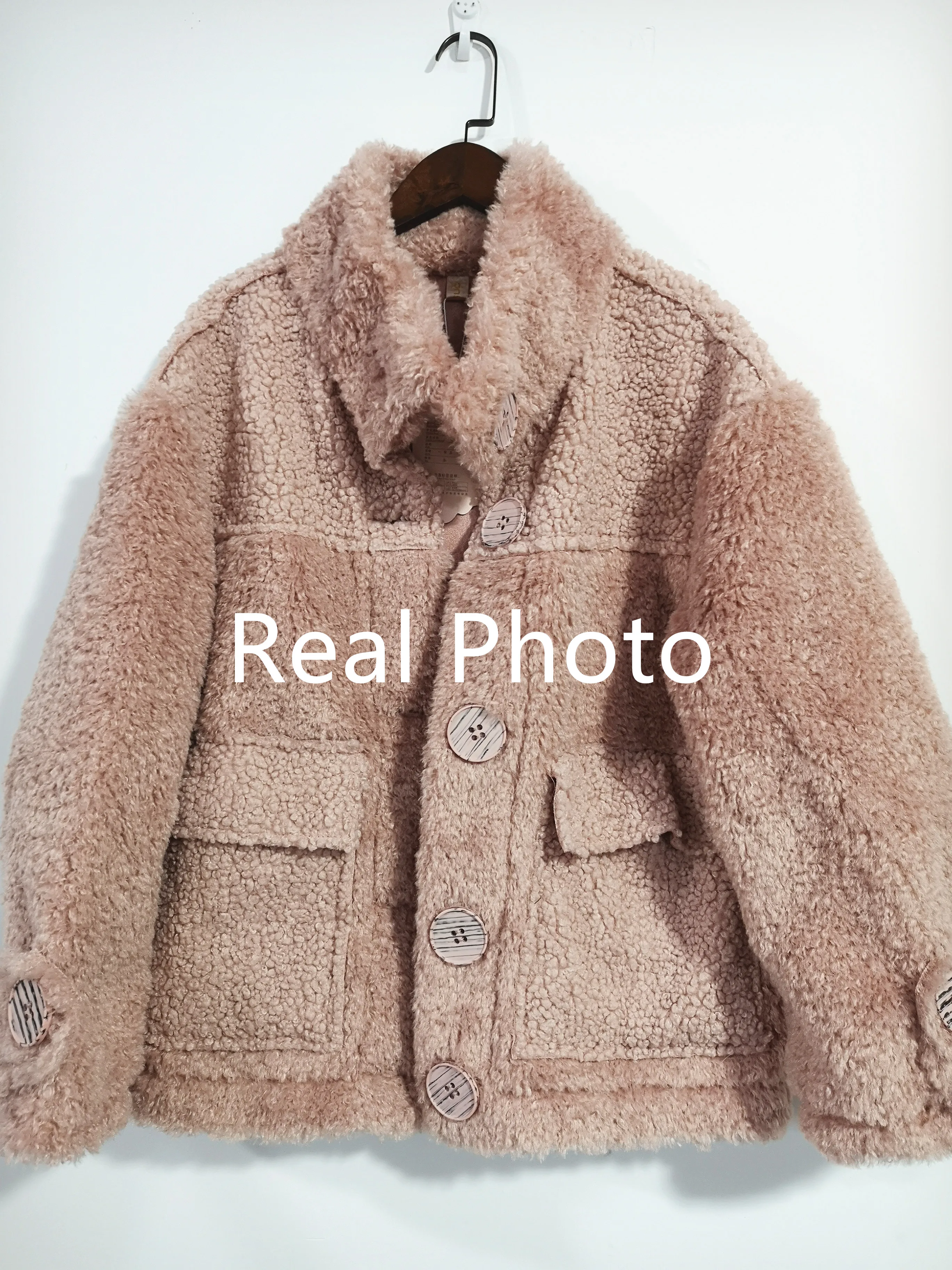 Faux Sheep Sheared Female Brief Paragraph Coat