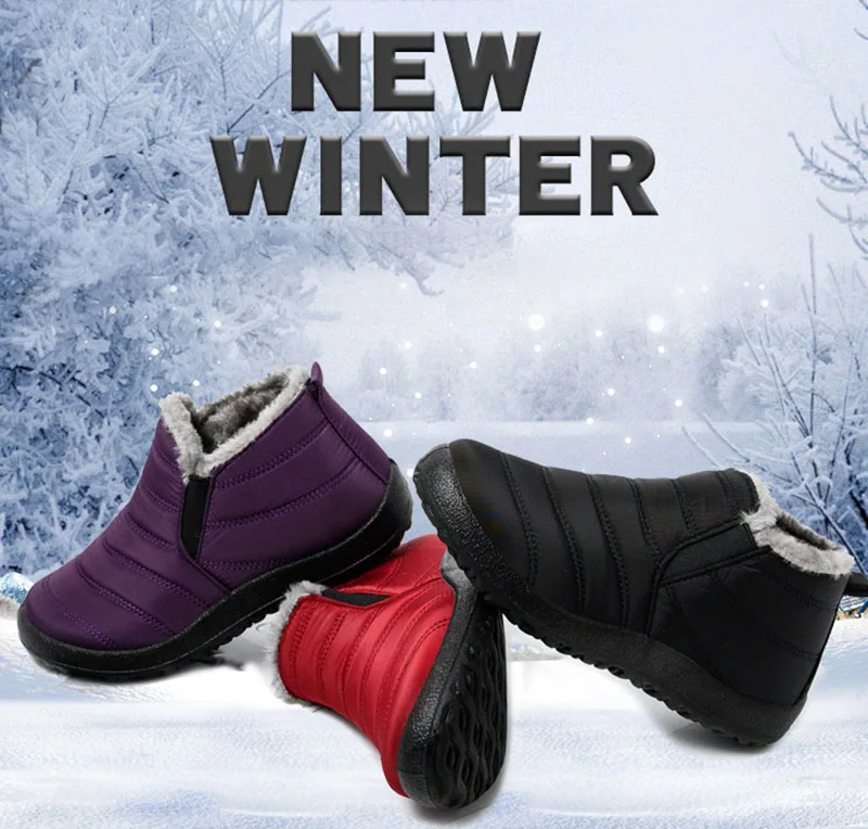 Зимняя обувь; женские очень теплые зимние ботинки на меху; женские уличные Водонепроницаемые зимние ботинки; кроссовки; женская обувь с коротким плюшем; походная обувь