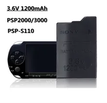 3.6v 1200mah bateria de substituição para sony psp2000 psp3000 psp 2000 3000 psp s110 gamepad para playstation controlador portátil