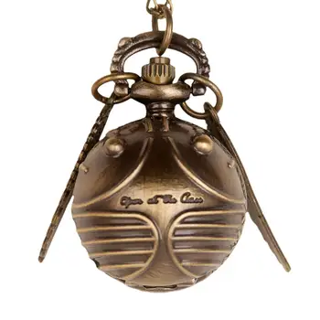 

Hot Sale Quartz Pocket Watches Bronze Angel Wings Fob Pocket Watches Pendant Clock Necklace Chain for Men Women