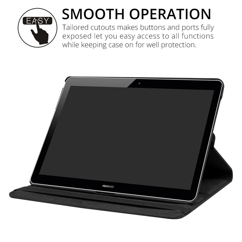 Для Huawei MediaPad T3 10 9 6 дюймов AGS L09 L03 W09 кожаный чехол 360 Вращающийся Таблетки для
