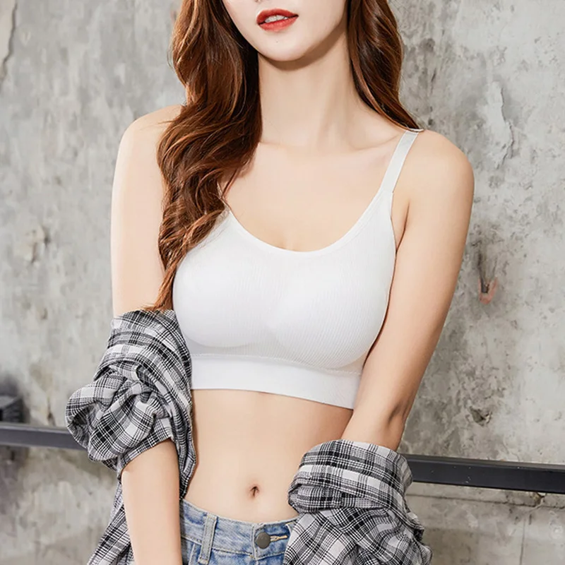 Бесшовный спортивный бюстгальтер с чашками пуш ап|Спортивные топы| |