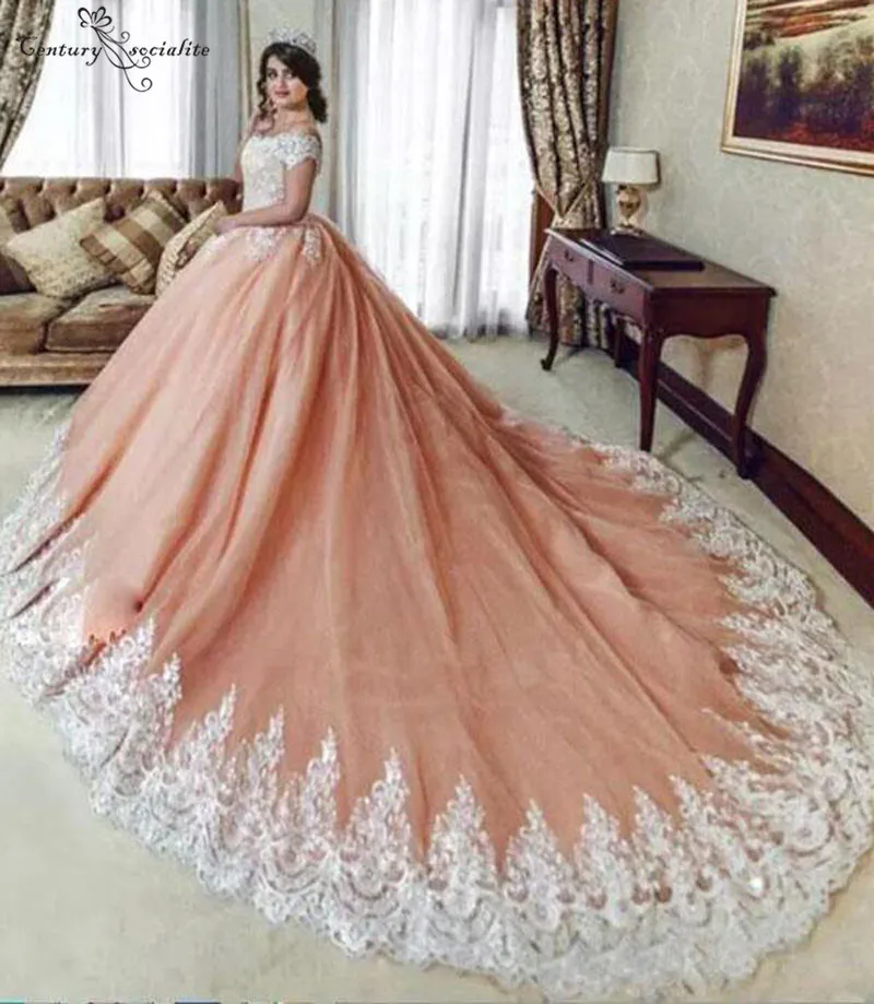 same as picture Роскошные коралловые Бальные платья, бальное платье с кружевной аппликацией, милое 16 платье, платья для дня рождения - Цвет: same as picture