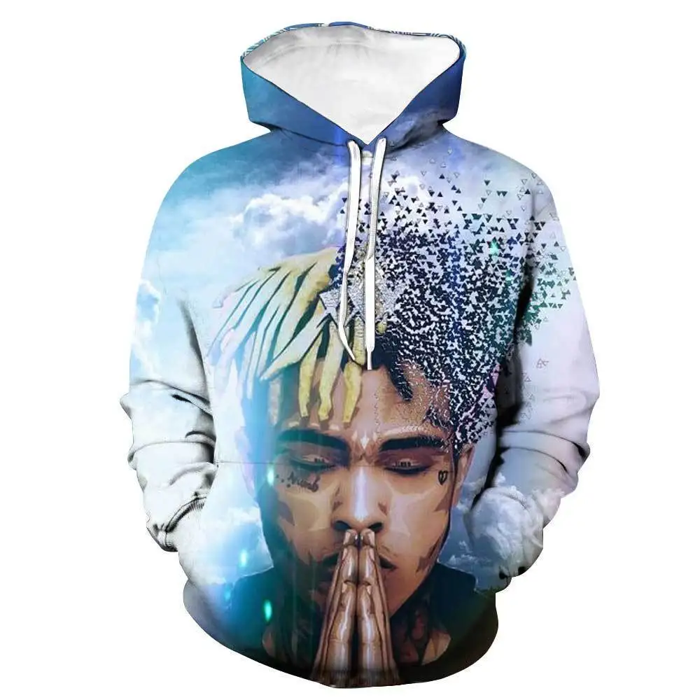 Love Cool Rapper XXXTentacion Мужская и женская уличная хип-хоп Lil Peep толстовка с капюшоном цифровой принт памятные толстовки