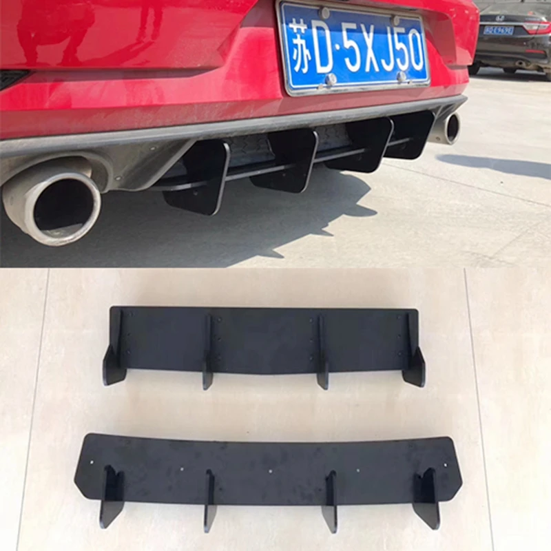 Рассеиватель задней губы Накладка для Volkswagen VW Golf VII MK6 MK7 7,5 GTI плавники Акула Стиль бампер из АБС-пластика протектор стайлинга автомобилей