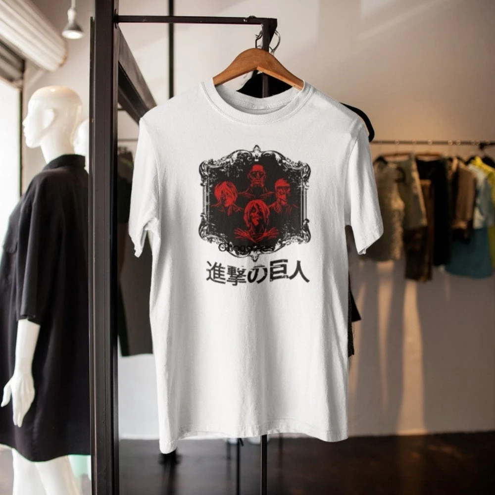 Футболка с рисунком из аниме атака на тиань размеры от S до 5XL | Мужская одежда