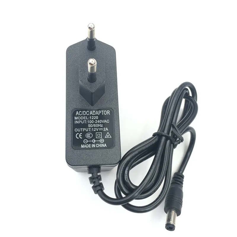 12V 2A AC/DC 18650 адаптер зарядного устройства 12 вольт DC 5,5*2,1 мм адаптер питания со светодиодным светильник 1,2 м кабель