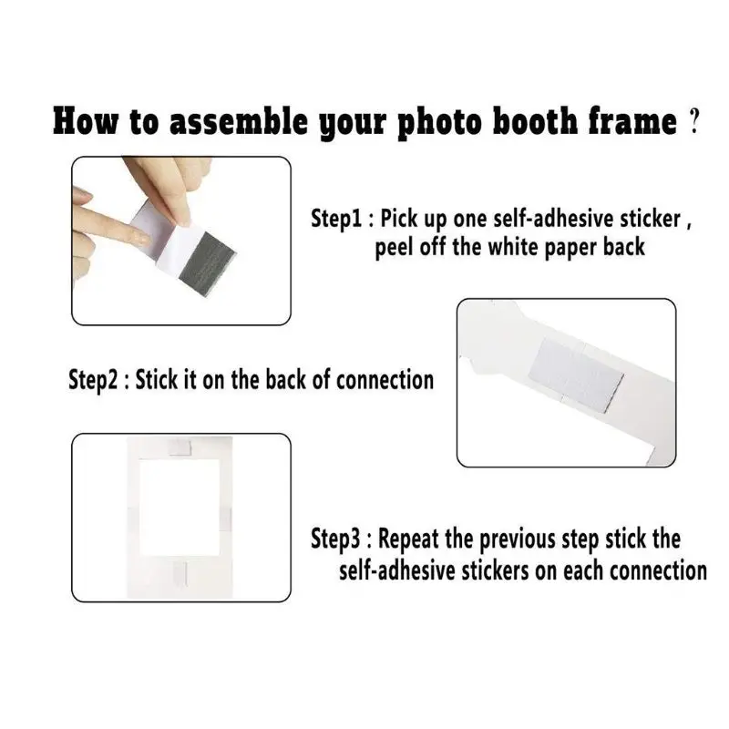 32PCS Christmas Party Photo Booth Props Supplies with Paper Frame for Xmas decor
