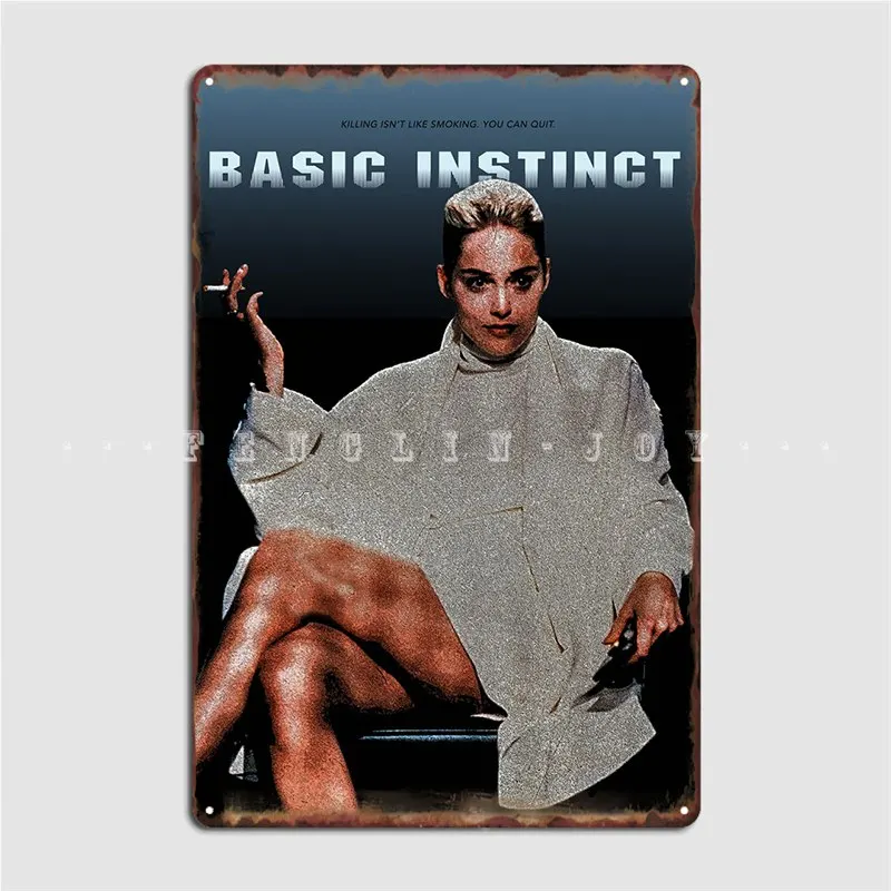 

Basic Instinct Poster Metal Plaque Plates Garage Club Custom Cinema Garage Tin Sign Poster