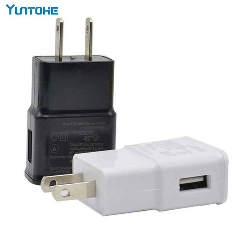 100 шт., 5 В, 2 А, 1 А, AC, USB порт, зарядное устройство, 2 А, адаптер, для путешествий, США, ЕС, вилка для samsung, настенное зарядное устройство