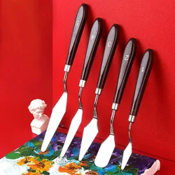 5Pcs/Set Stainless Steel Painting knife Gouache Supplies Palette Knife for Painting Arts Painting Tools Art Supplies