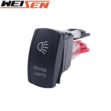 

For UTV Polaris RZR Boat Yamaha Viking Canam Maverick Universal Driving Lights Rocker Switch On-Off LED Light 5 Pin 20A 12V,Blue