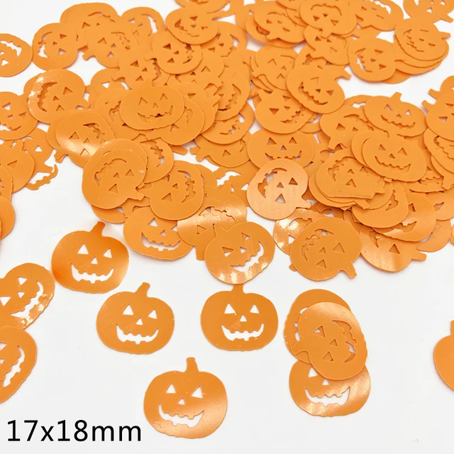 20g/Bag PVC Loose Sequins Paillettes Crafts Mixed Confetti For Nails Art Manicure/Wedding/Festival Decoration Sewing Handcraft Pumpkin